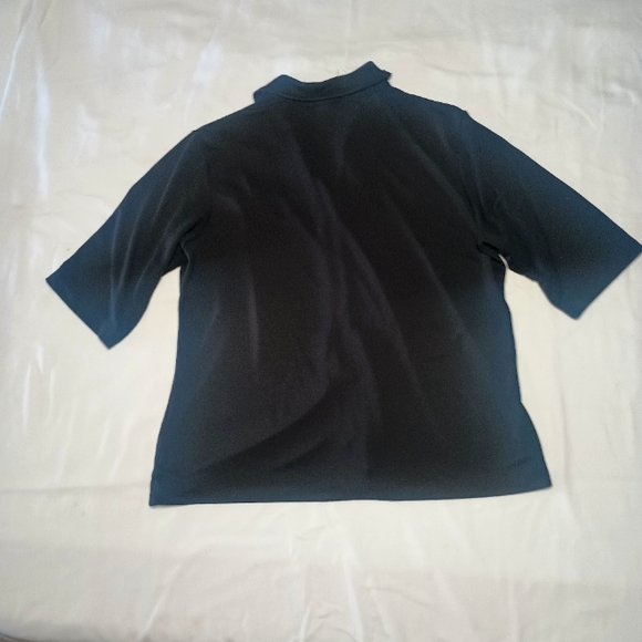 Merona Women's Half Sleeve Collared Button Up Black Top Size Large CLEARANCE! - Picture 2 of 5